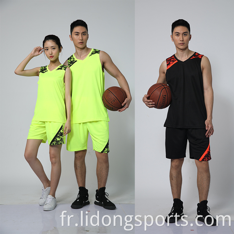 Uniformes de basket-ball uniques en gros maillots de basket-ball vierges pour hommes